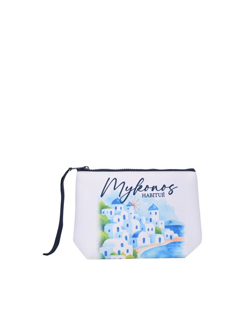Pochette Aline in scuba con stampa Mykonos Habitue Mc2 Saint Barth | ALIN00109360L